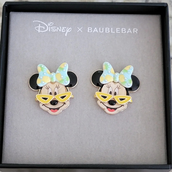 Disney X Baublebar Minnie Mouse Earrings NWT - Picture 1 of 3